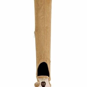 Azalea Wang Akira Over-the-Knee Suede Boot in Tan size 9 NIB
